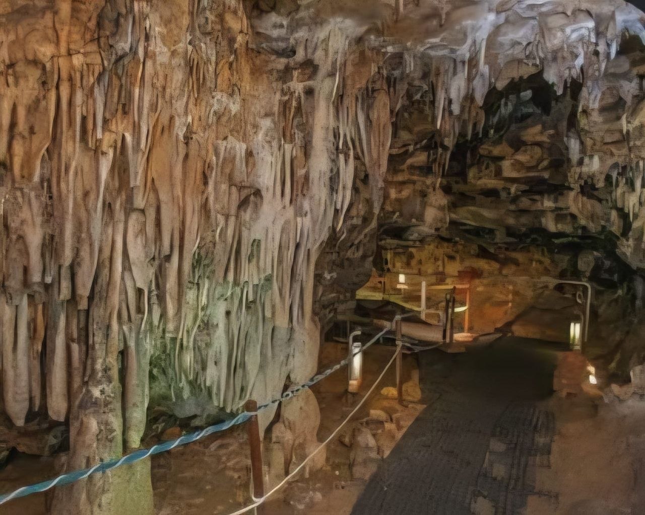 Espectaculares estalagmitas en la Cueva de los Enebralejos de Prádena