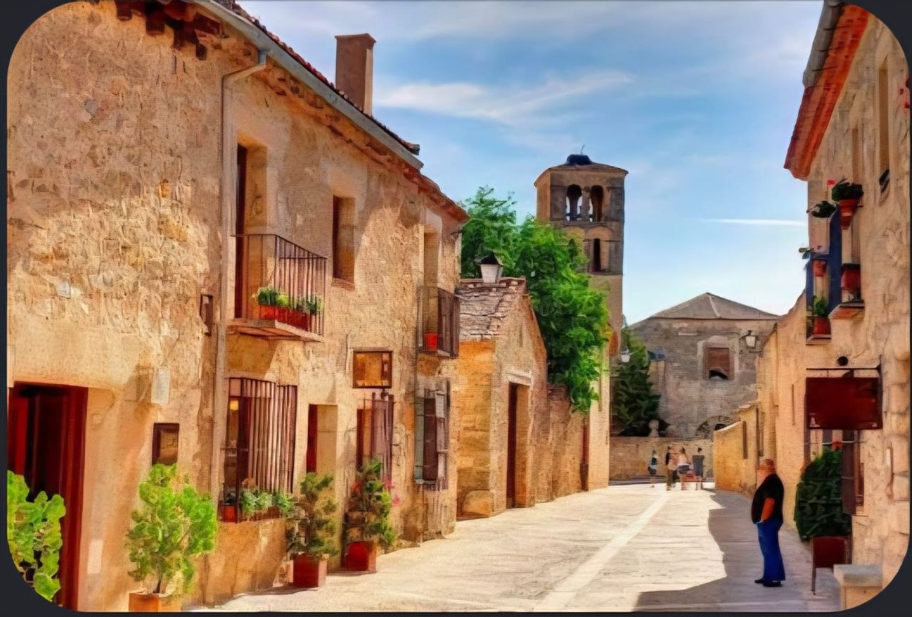 Castillo medieval y calles empedradas de Pedraza